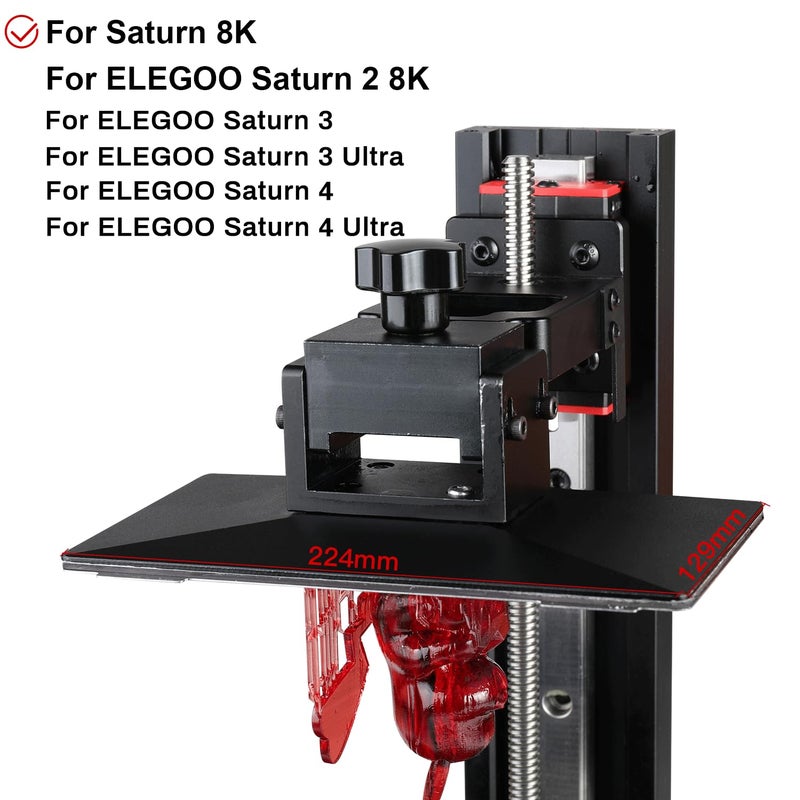Sovol 2 Pack Resin 3D Printer Flex Building Plate, Spring Steel Flexible Plate and Magnetic Base Platform for Saturn 2 8K/ Saturn 3/ Saturn 3 Ultra/Saturn 4/Saturn 4 Ultra/Saturn 8K 224x129mm - Image 2